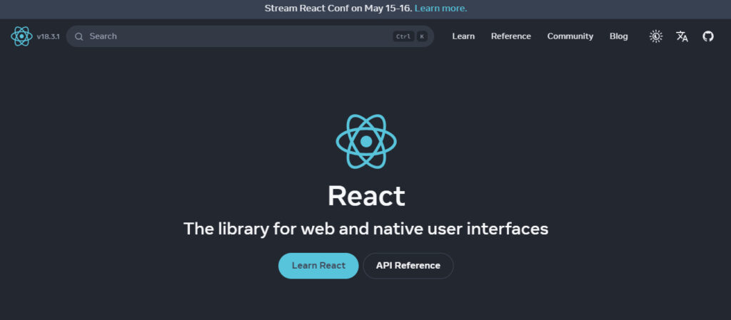 React